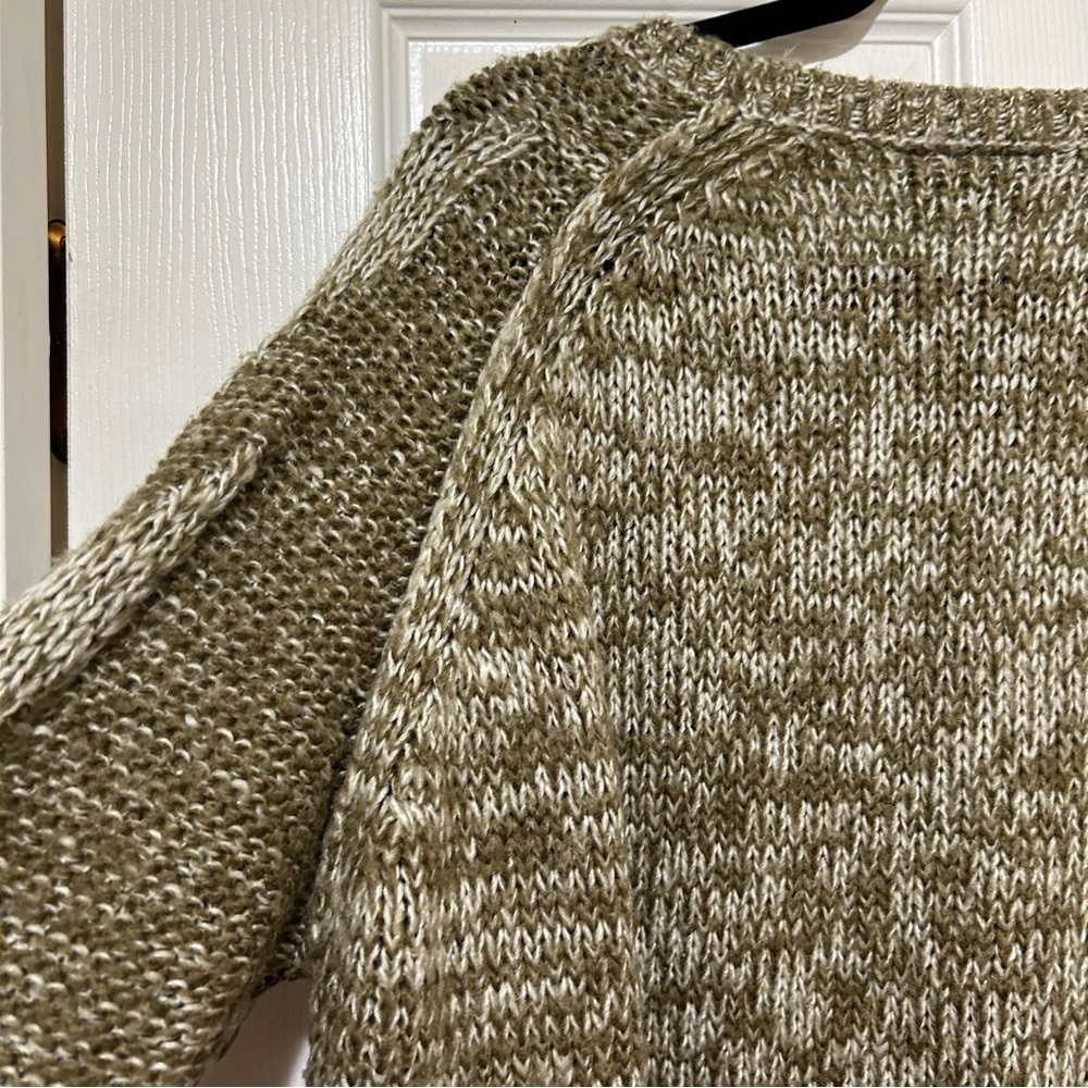 Wooden Ships Chevron Knit Sweater Mohair Wool Blend Fall Thanksgiving Cozy M/L - Picture 9 of 9